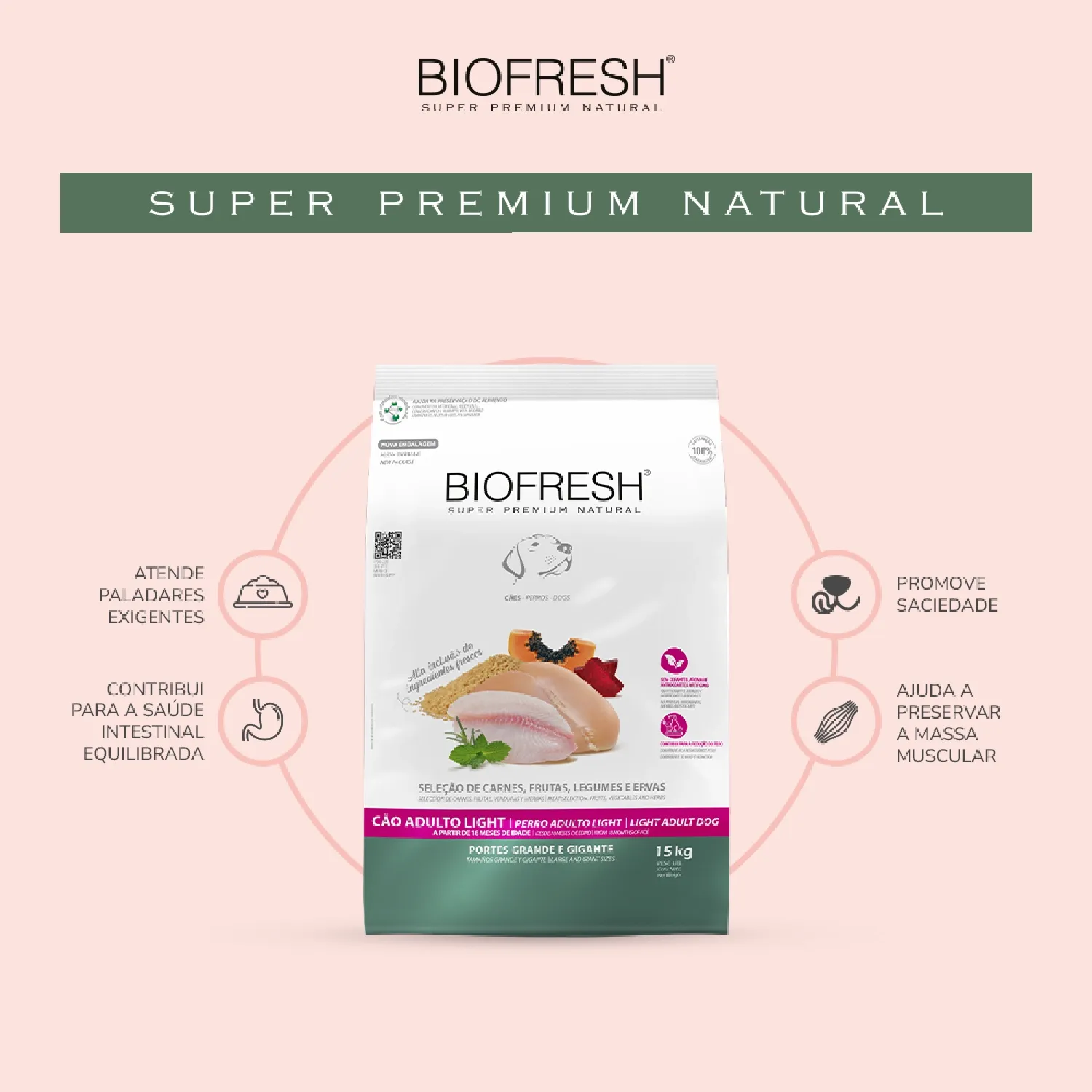 Ração Biofresh Light Cães Adultos Raças Grandes e Gigantes